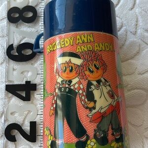 Nostalgic Raggedy Ann and Andy Aladdin Thermos w/ Lid & Cup